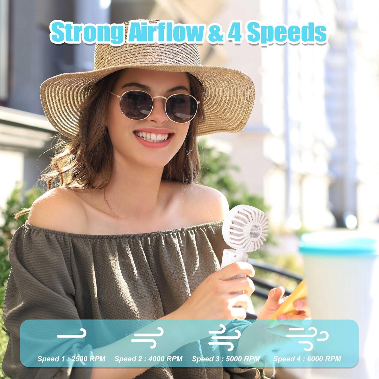 Ventilador de Nebulización Frelisiy F2 Blanco 1500mAh 4 Velocidades