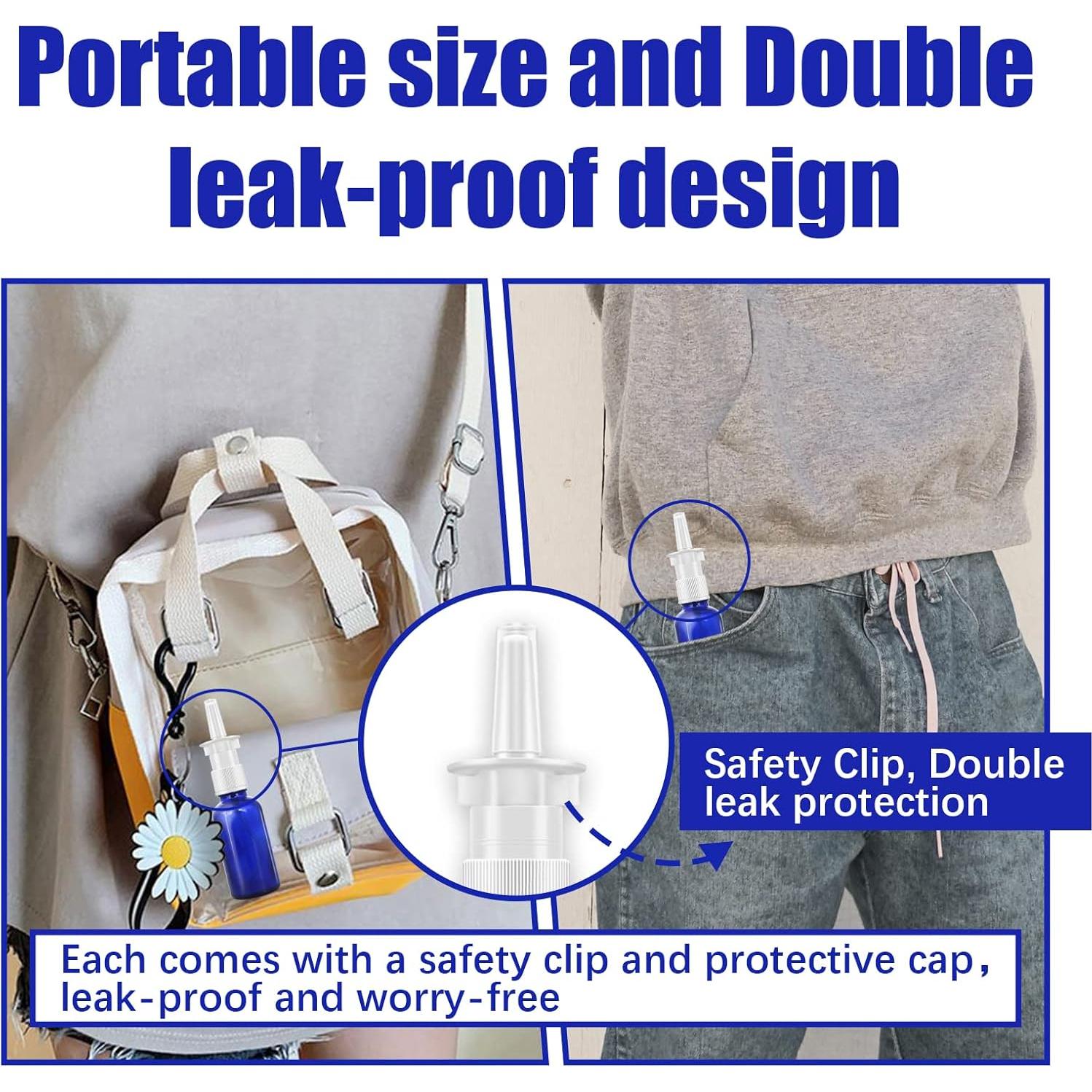 Botellas de Spray Nasal Cupohus 30ml Vidrio Azul 3 Pcs