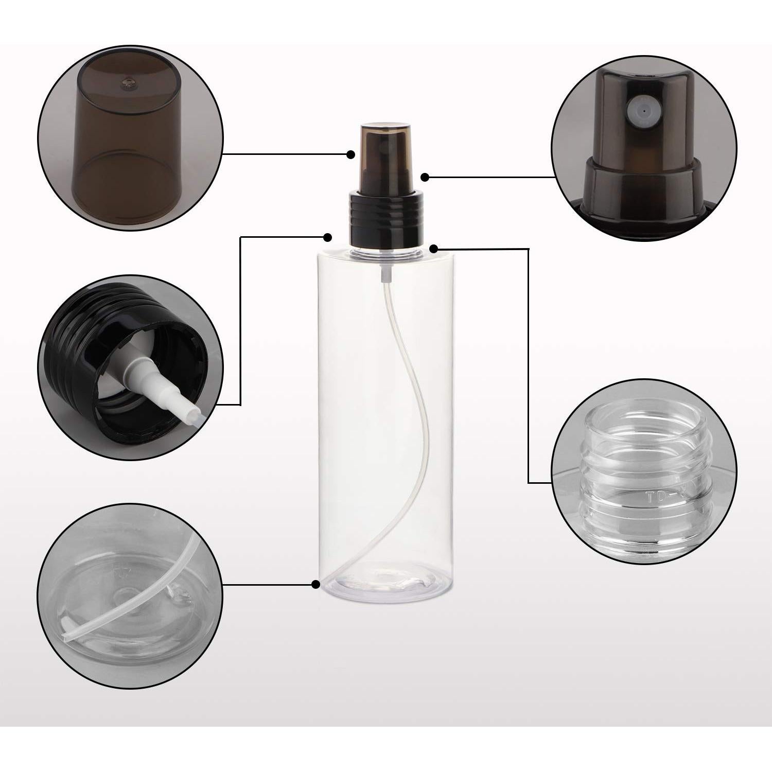 Botellas de Spray Vacías Yebeauty 250ml Transparentes - 2 Pcs