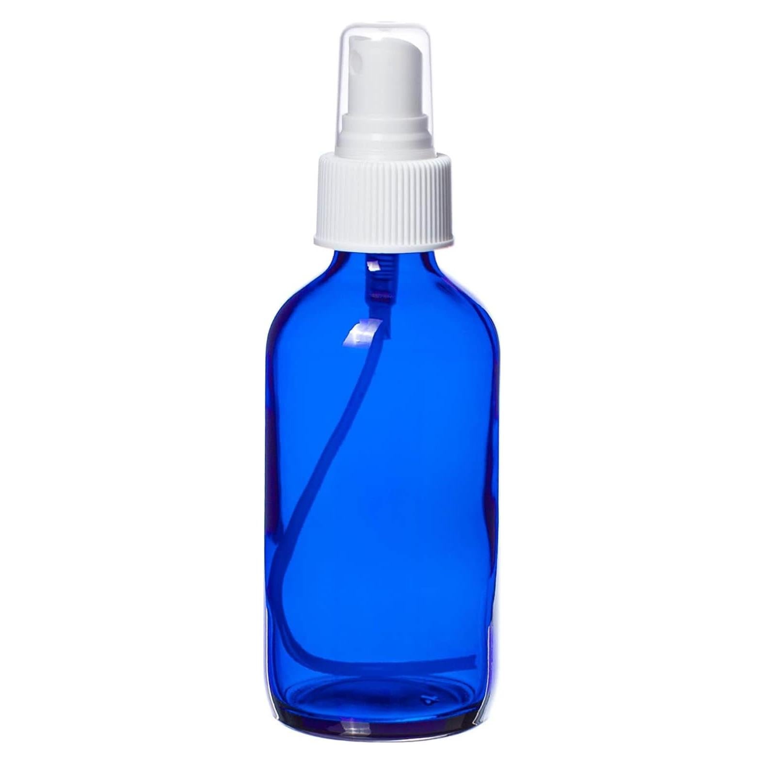 Botella de Vidrio Azul 118 ml con Pulverizador Soft 'N Style