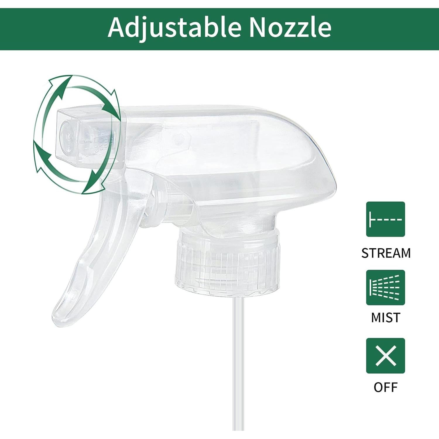 HOMBYS 4 Reemplazos de Pulverizadores de Gatillo 473ml Transparentes