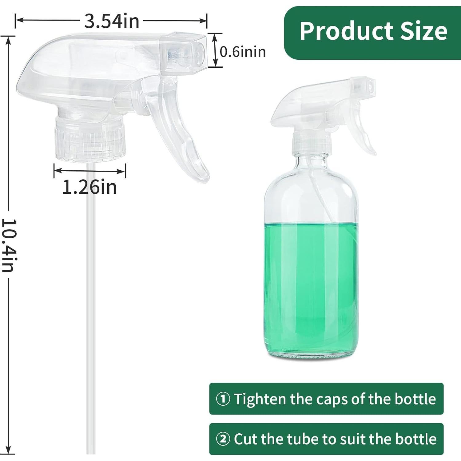 HOMBYS 4 Reemplazos de Pulverizadores de Gatillo 473ml Transparentes