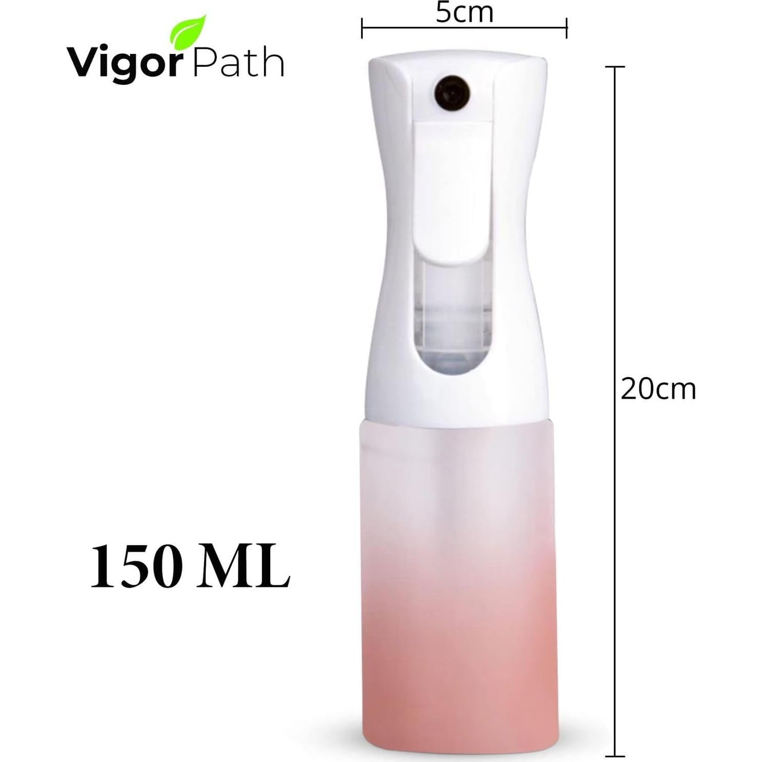 Botella de Spray VIGOR PATH Rosa Gradiente 150ml Neblina Continua