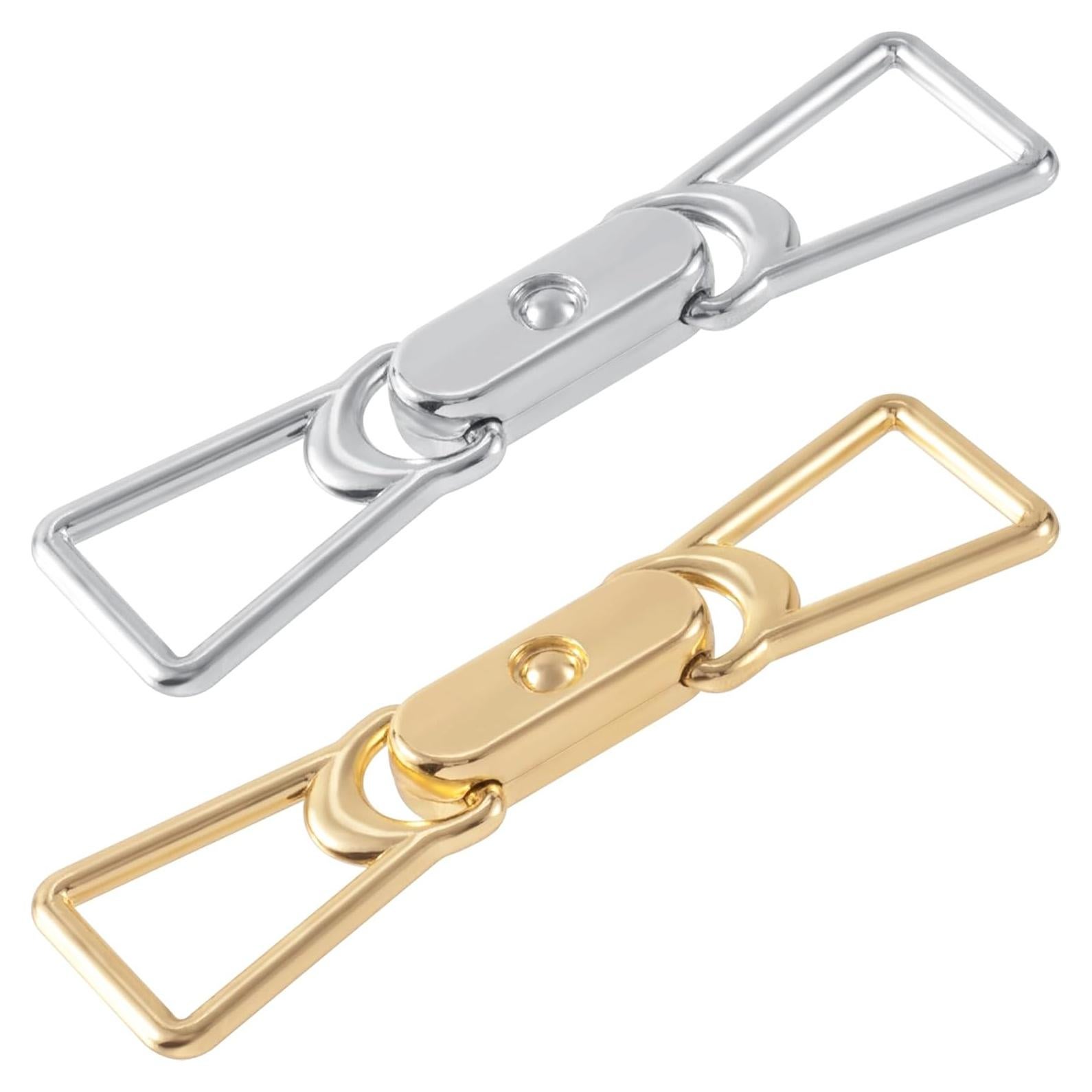 Hebilla de Bufanda de Seda Joez 2 Pcs Cierre Metal Oro Plata