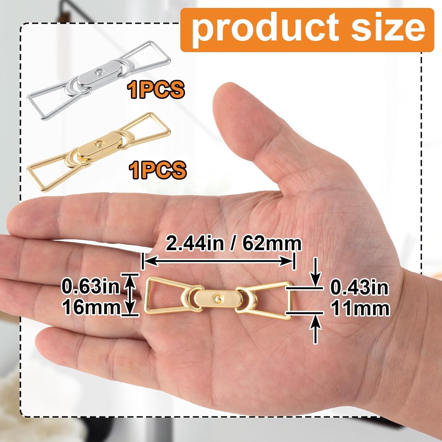 Hebilla de Bufanda de Seda Joez 2 Pcs Cierre Metal Oro Plata