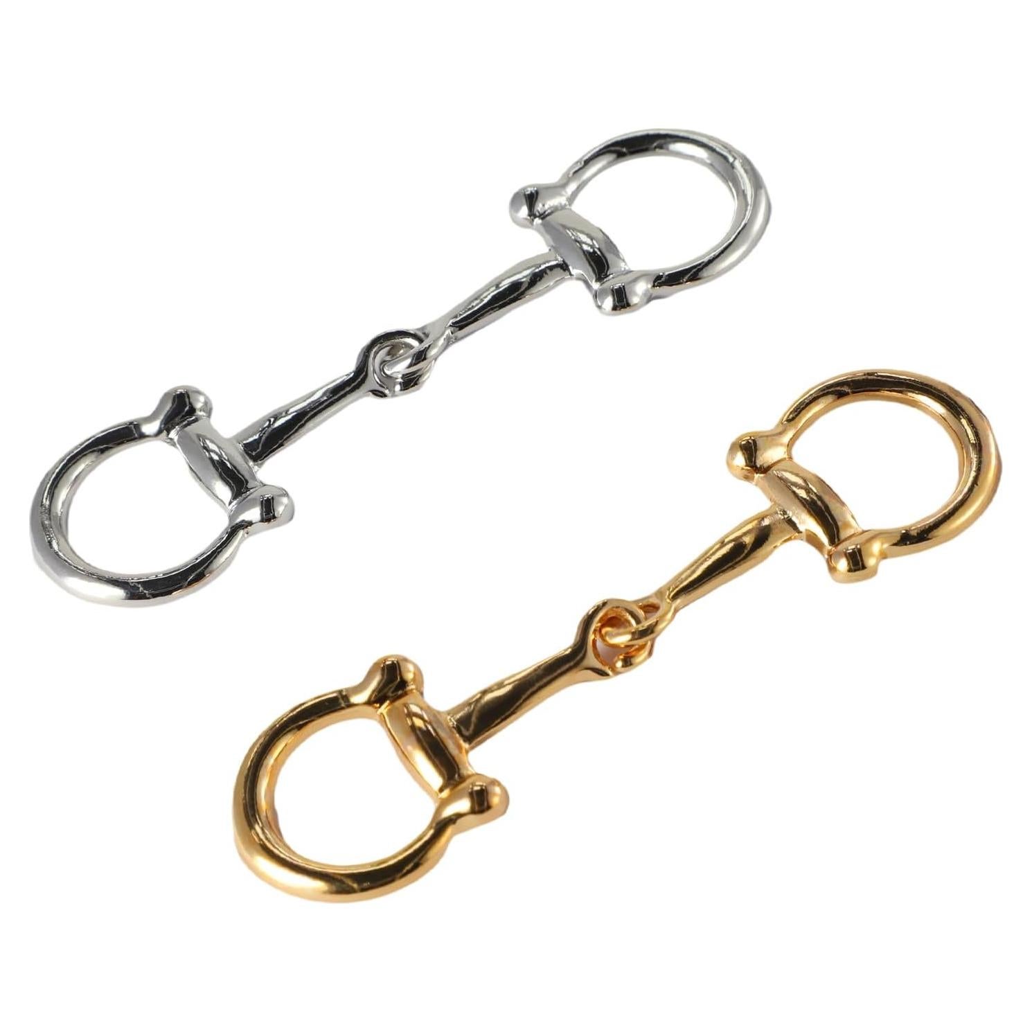 2 Anillos de Bufanda PKRFCJ en Oro y Plata, 7.9 cm