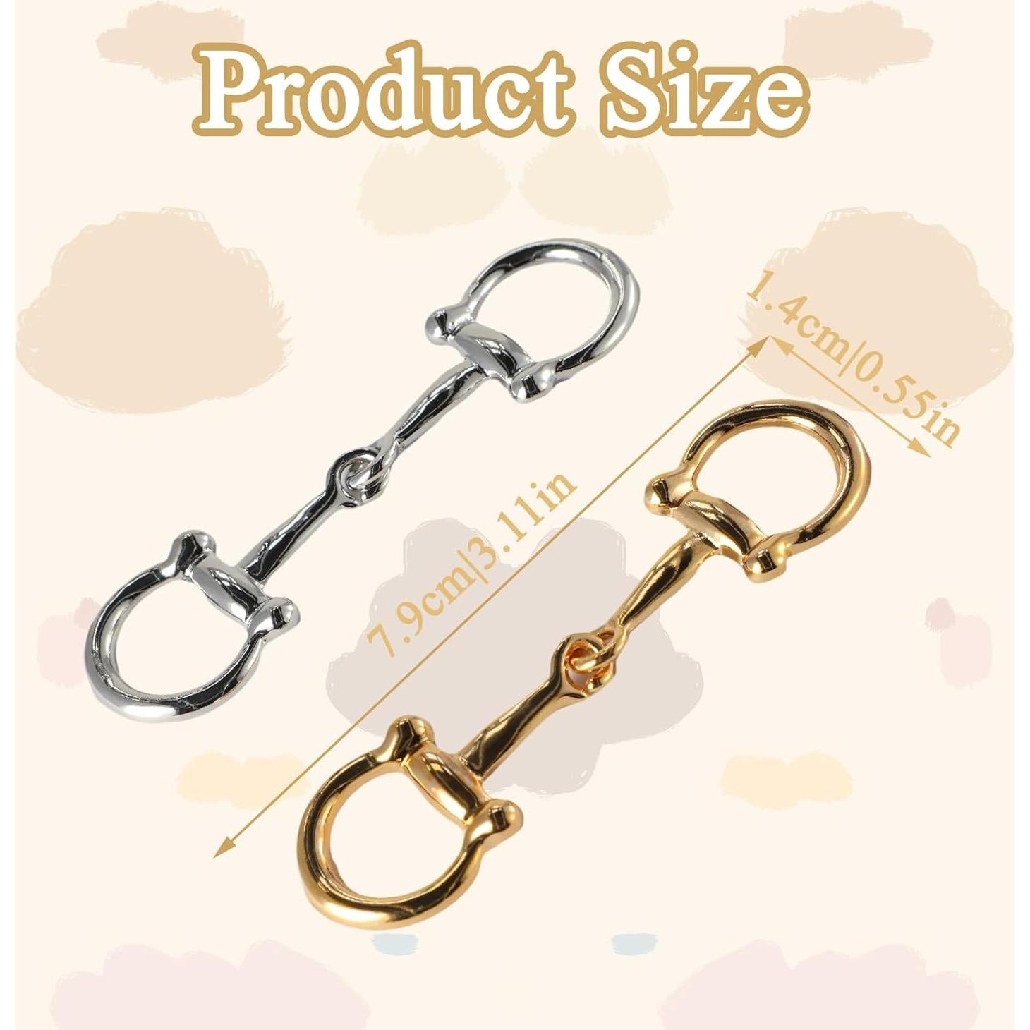 2 Anillos de Bufanda PKRFCJ en Oro y Plata, 7.9 cm