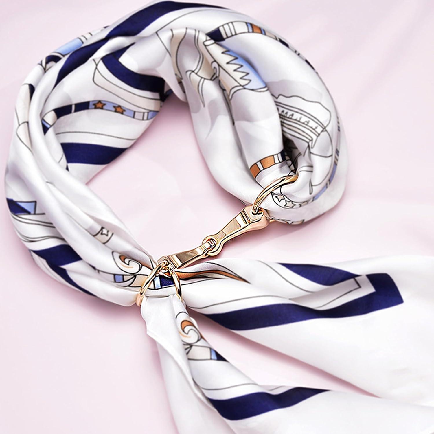 Broche de Bufanda de Seda YLYSLFC - 2 Piezas, Diseño Clásico