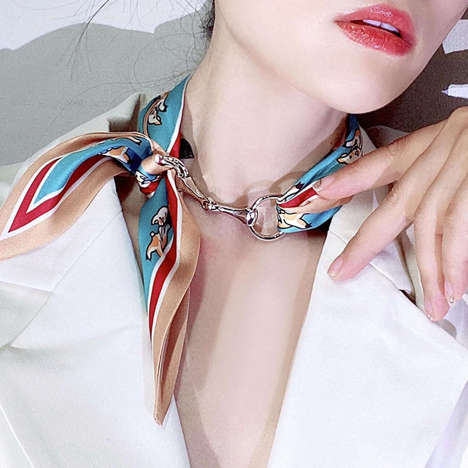 Broche de Bufanda de Seda YLYSLFC - 2 Piezas, Diseño Clásico