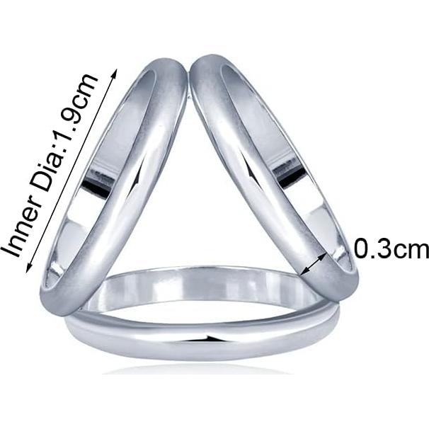 2 Anillos de Bufanda VASANA Dorado y Plateado 1.9cm