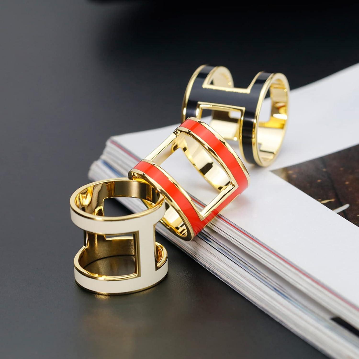 Hebilla de Bufanda KMDJG Acero Inoxidable Tipo H 4 Pcs