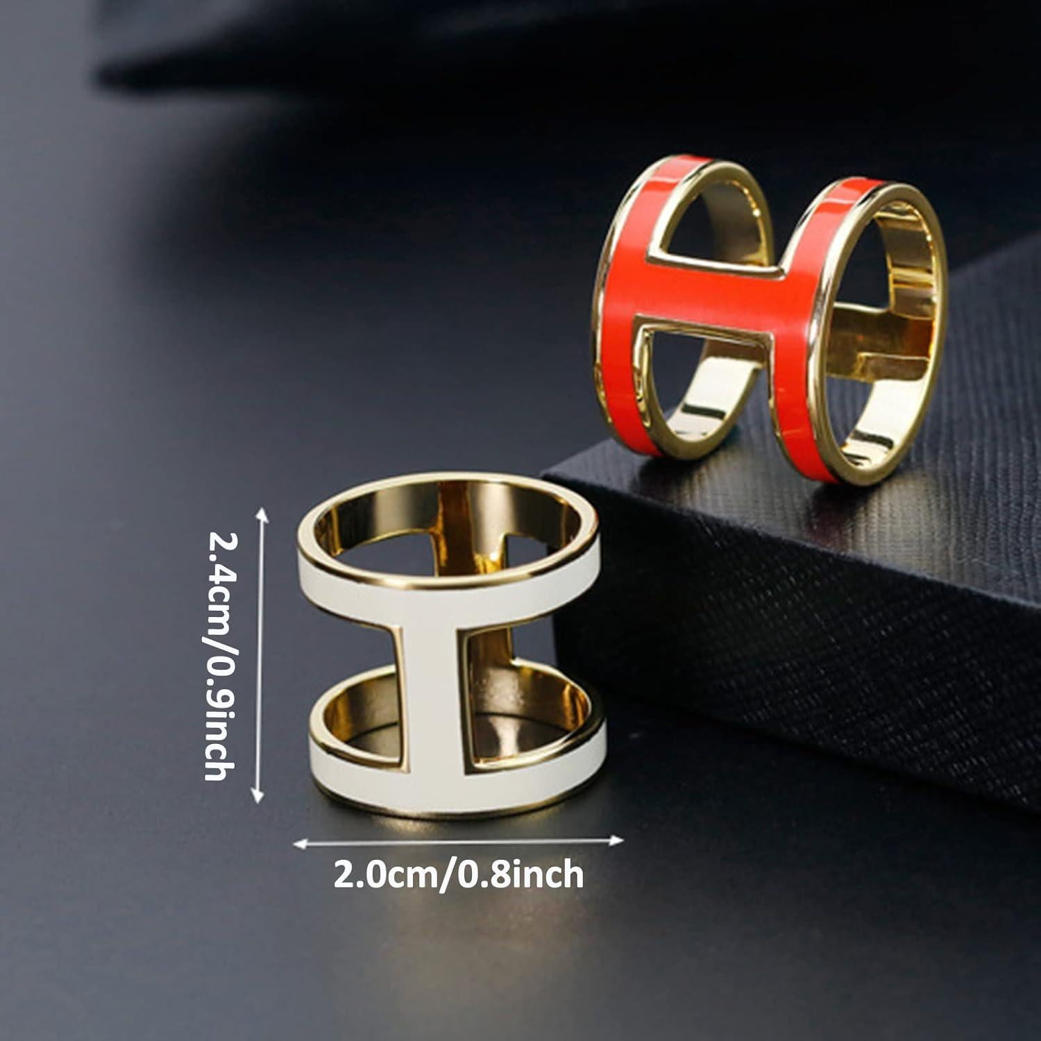 Hebilla de Bufanda KMDJG Acero Inoxidable Tipo H 4 Pcs