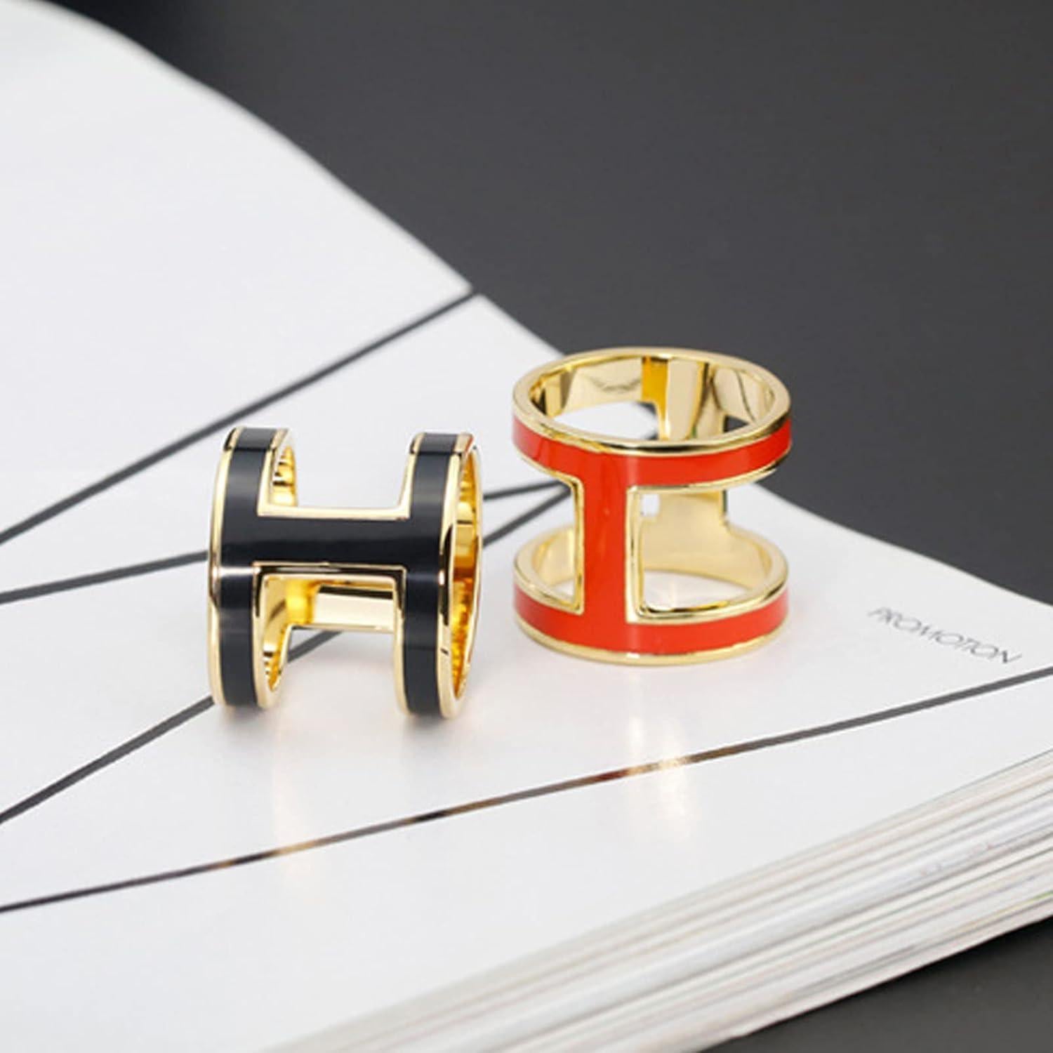 Hebilla de Bufanda KMDJG Acero Inoxidable Tipo H 4 Pcs