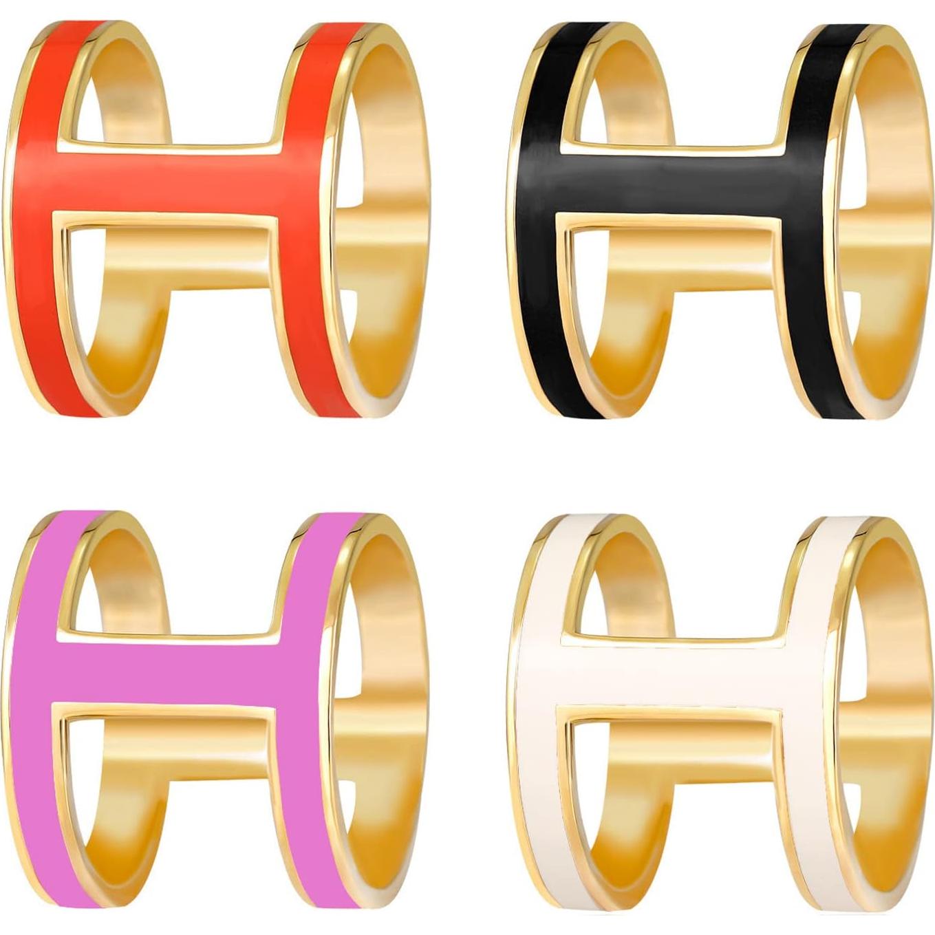 Hebilla de Bufanda KMDJG Acero Inoxidable Tipo H 4 Pcs