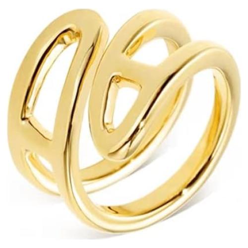 Clip de Hebilla de Bufanda de Seda Minimalista Dtja - Dorado