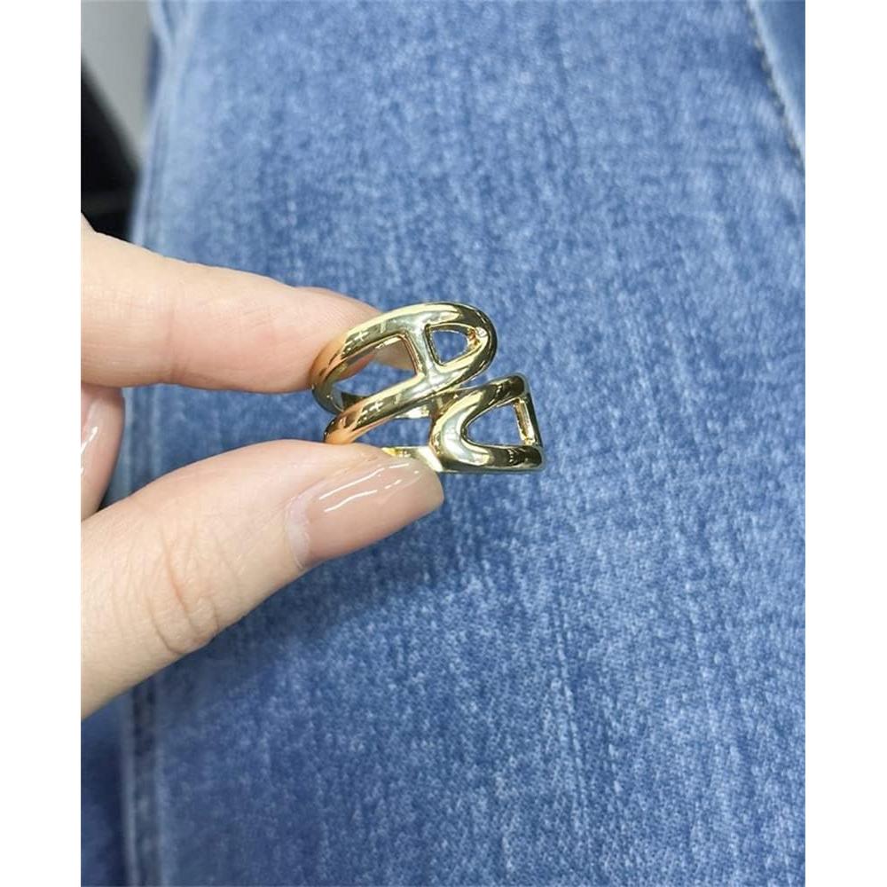 Clip de Hebilla de Bufanda de Seda Minimalista Dtja - Dorado