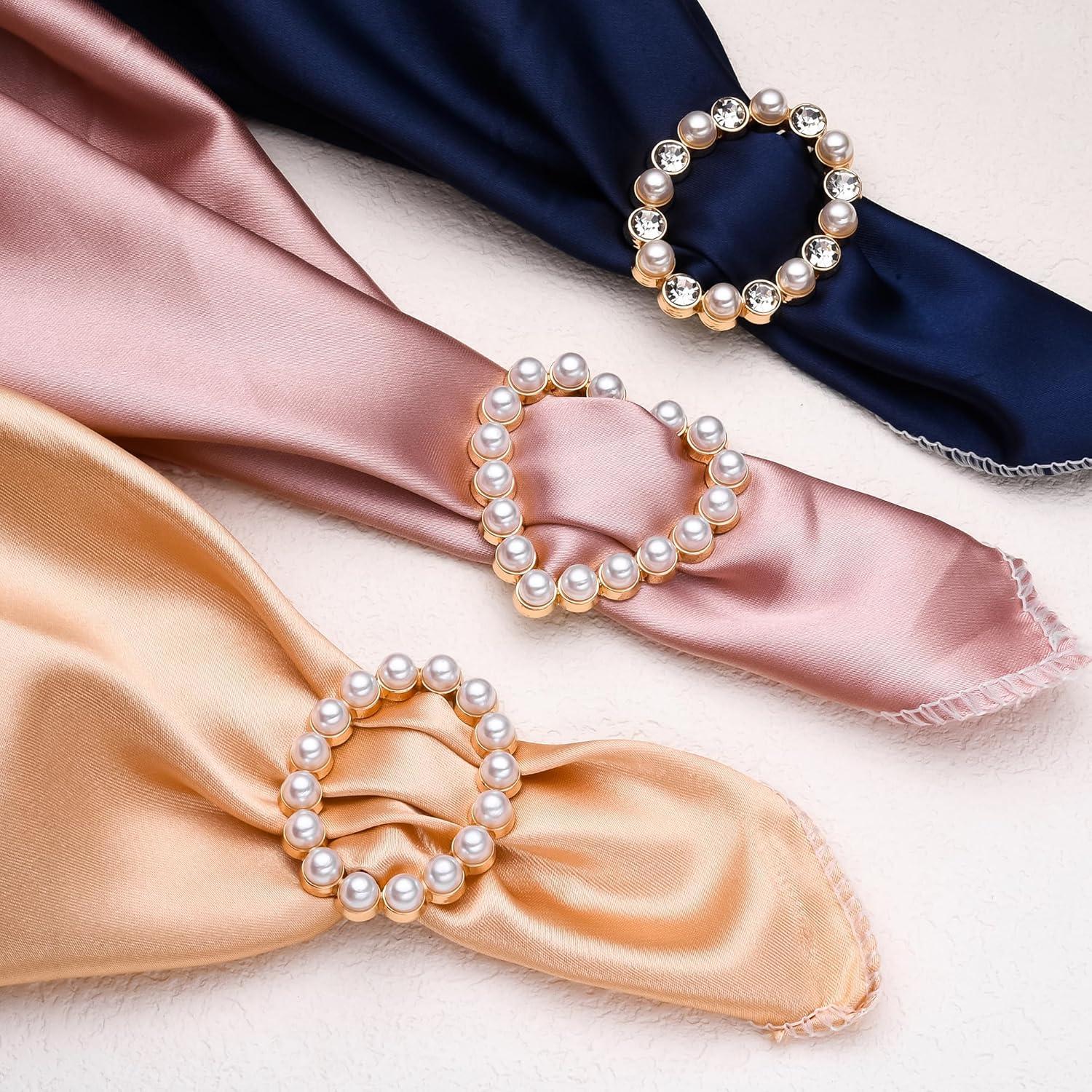 Anillo de Bufanda de Perla Mariposa Plikin 6PCS para Mujeres