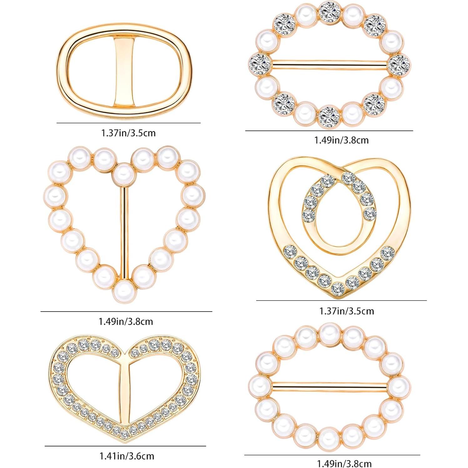 Anillo de Bufanda de Perla Mariposa Plikin 6PCS para Mujeres