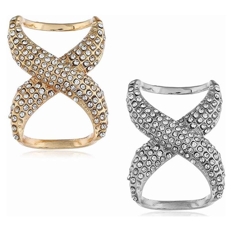 Clips de Bufanda de Moda 2 Piezas con Strass para Mujeres