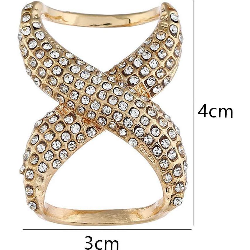 Clips de Bufanda de Moda 2 Piezas con Strass para Mujeres