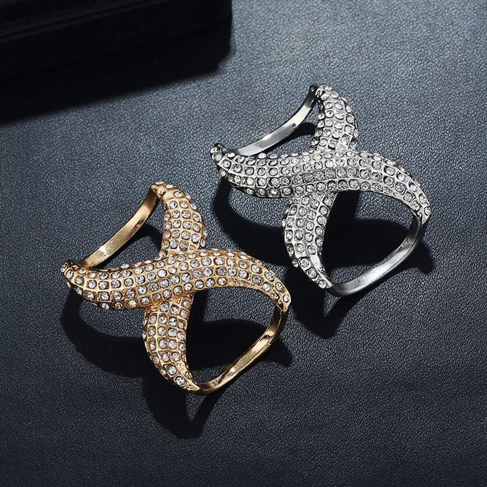 Clips de Bufanda de Moda 2 Piezas con Strass para Mujeres