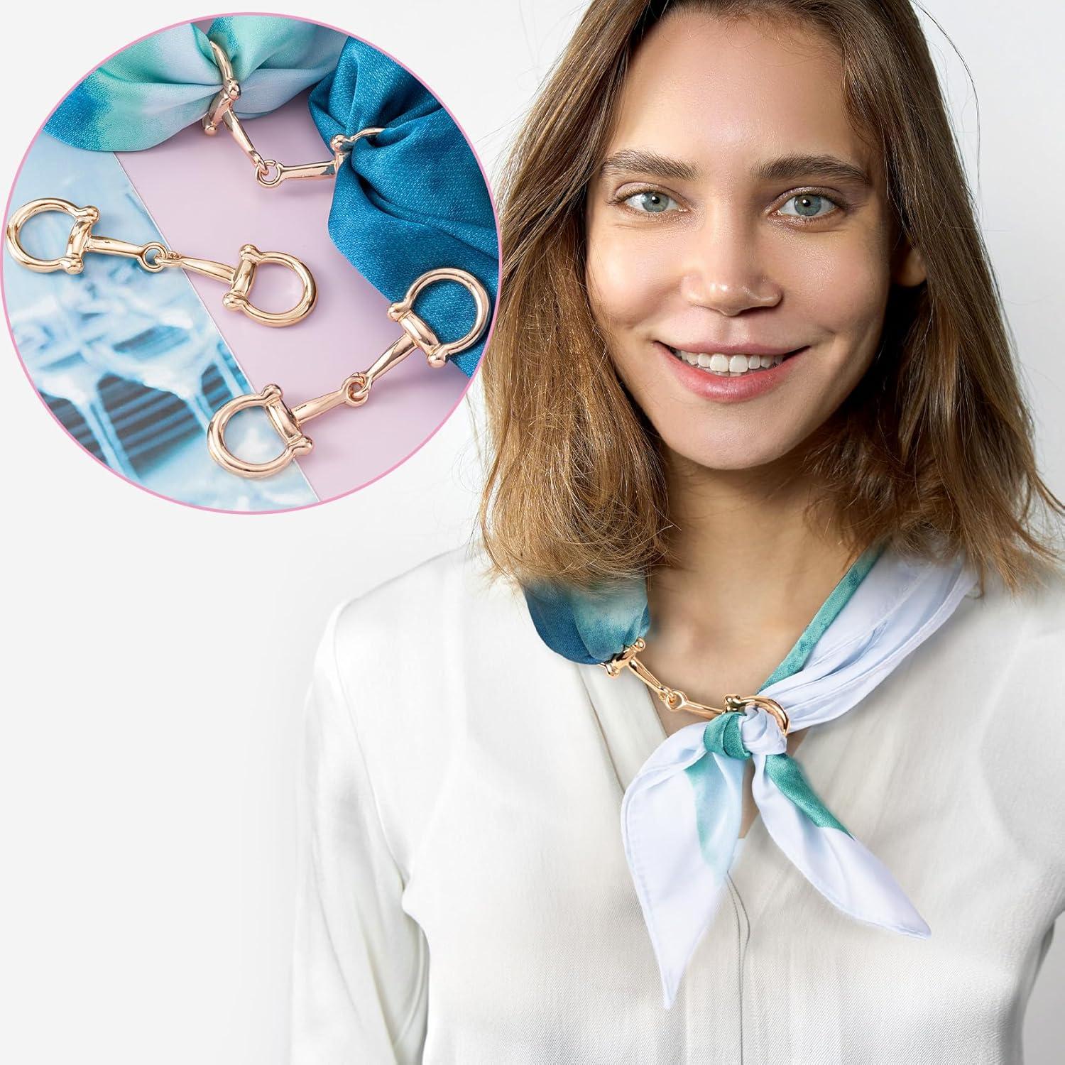 Hebilla de Bufanda Horsebit Dorada para Mujeres - 1 Pieza