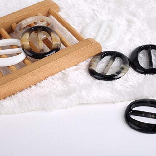 6 Clips de Bufanda Ovalados de Plástico XINGZI - 5cm