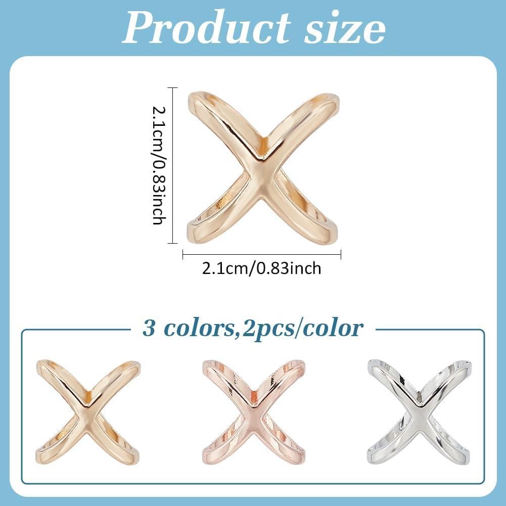 Clip de Bufanda ANATTASOUL 6 Piezas Hebilla Geométrica