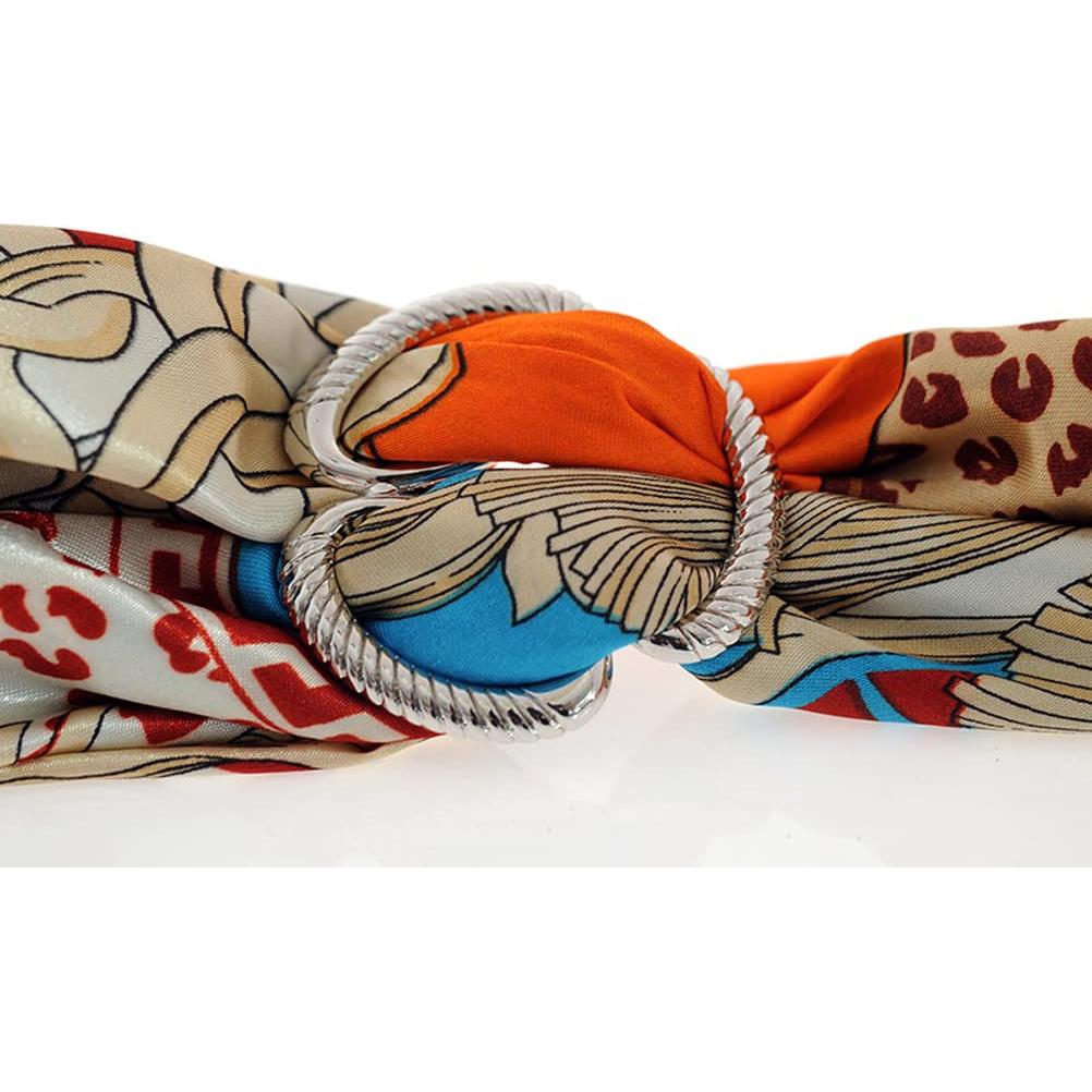 6 Piezas Anillos de Bufanda de Seda Aswewamt - Dorado, Plateado, Negro Mate