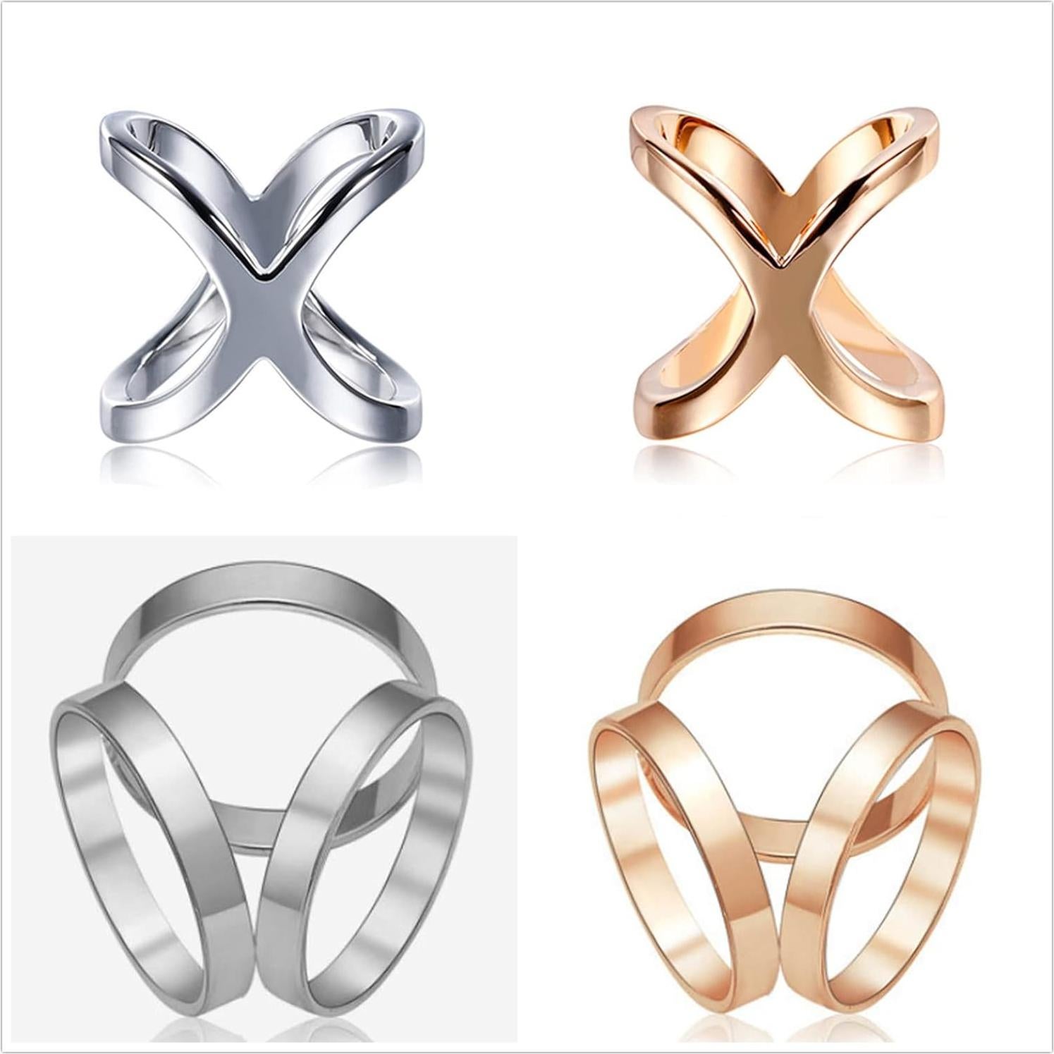 6 Clips de Bufanda de Seda XHBTS con Cristales para Mujeres