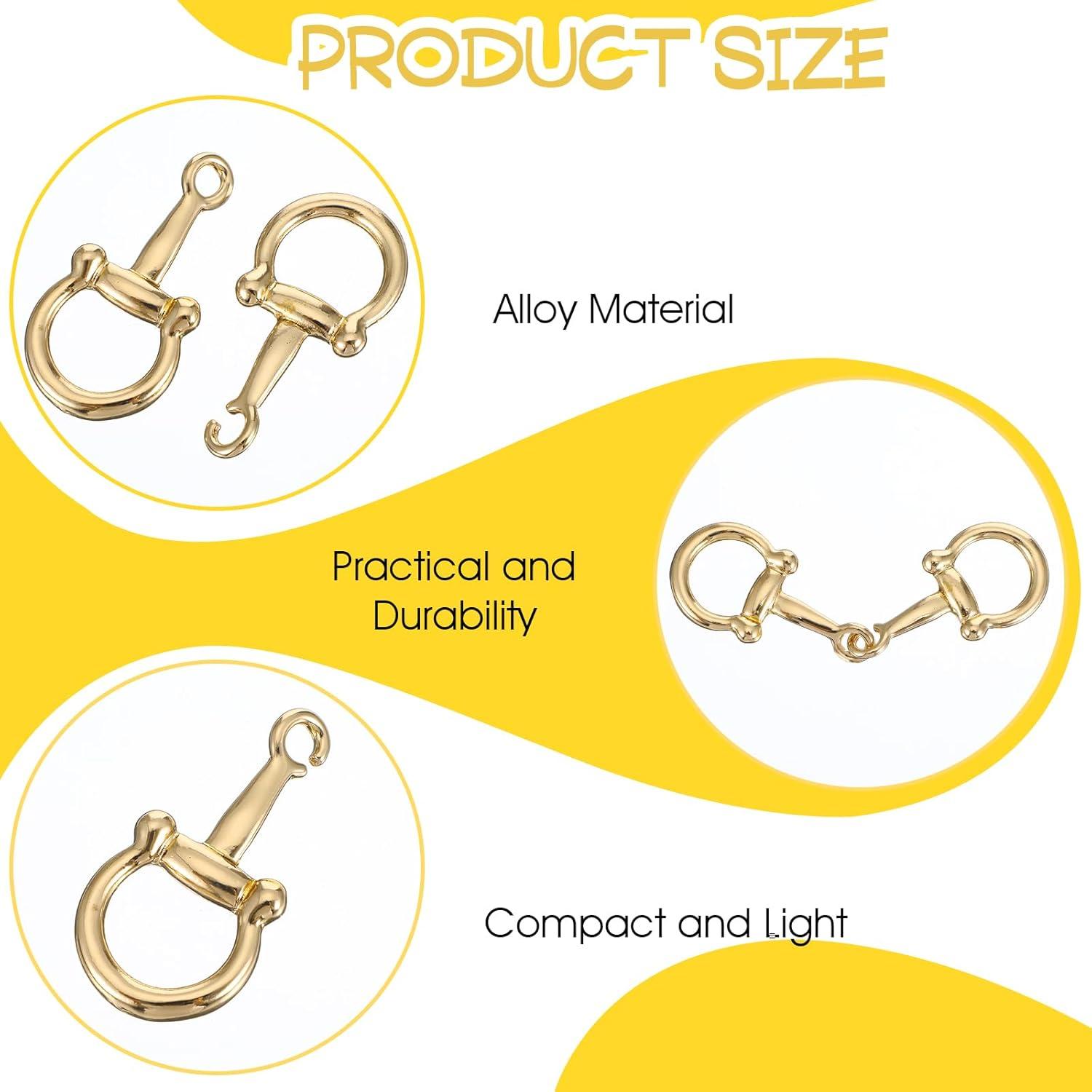 Anillo de Bufanda AOZUO 2pcs Metal Dorado Plateado 7.8x2.2cm