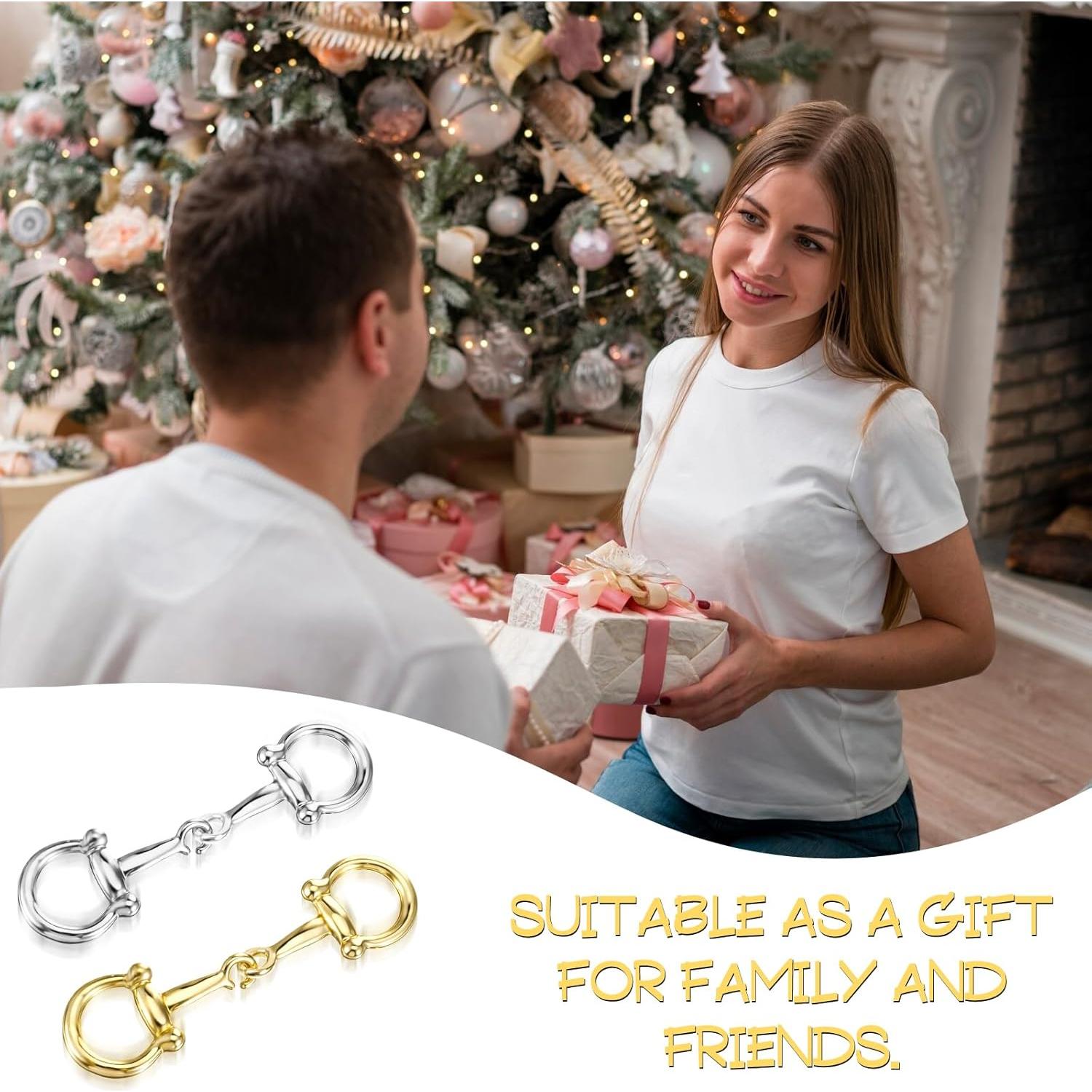 Anillo de Bufanda AOZUO 2pcs Metal Dorado Plateado 7.8x2.2cm