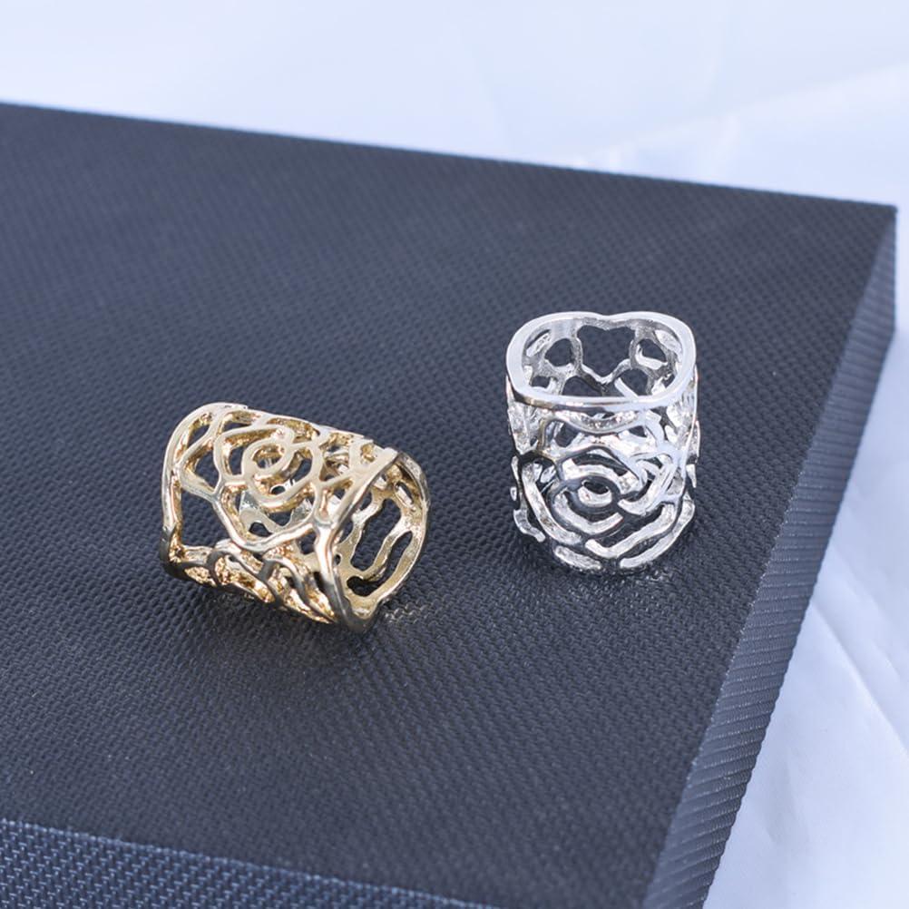 Anillos de Bufanda KESYOO 2 Piezas Retro Clips para Damas