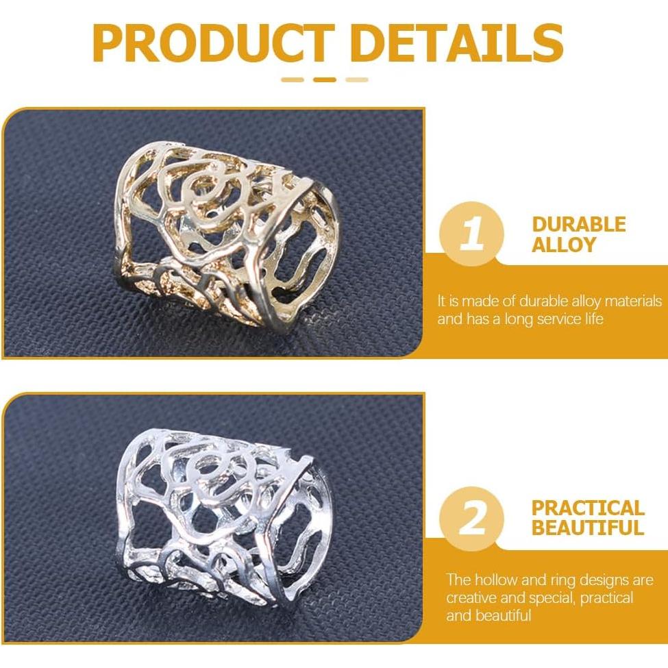 Anillos de Bufanda KESYOO 2 Piezas Retro Clips para Damas