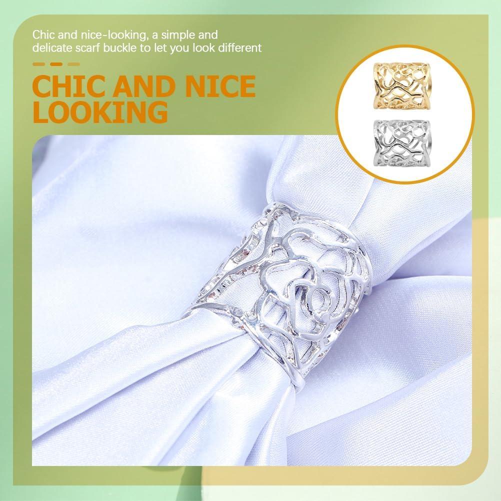 Anillos de Bufanda KESYOO 2 Piezas Retro Clips para Damas