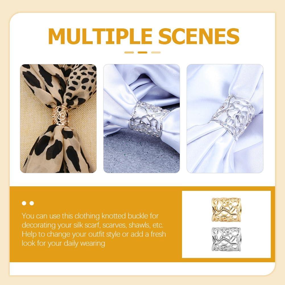 Anillos de Bufanda KESYOO 2 Piezas Retro Clips para Damas