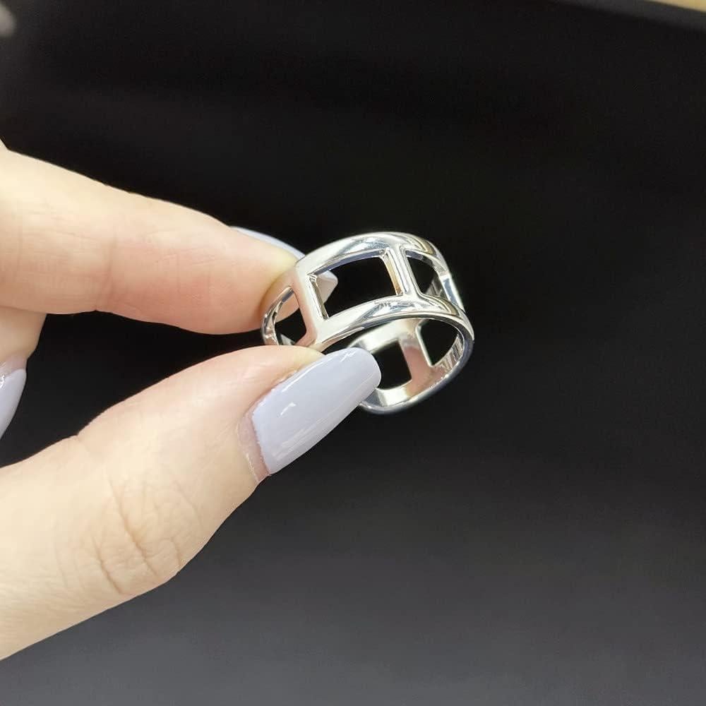 Clip de Bufanda de Seda con Cadena Gruesa Dtja - Tono Plateado