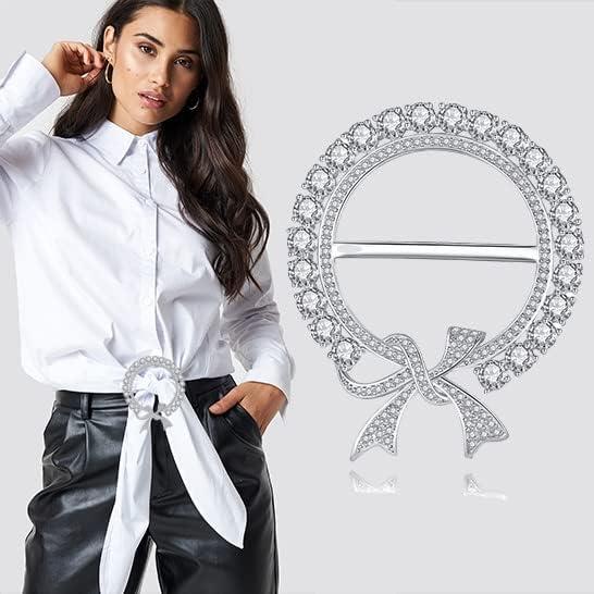 6 Clips de Anillo para Bufanda de Seda Yasowdkel - Aleación de Zinc