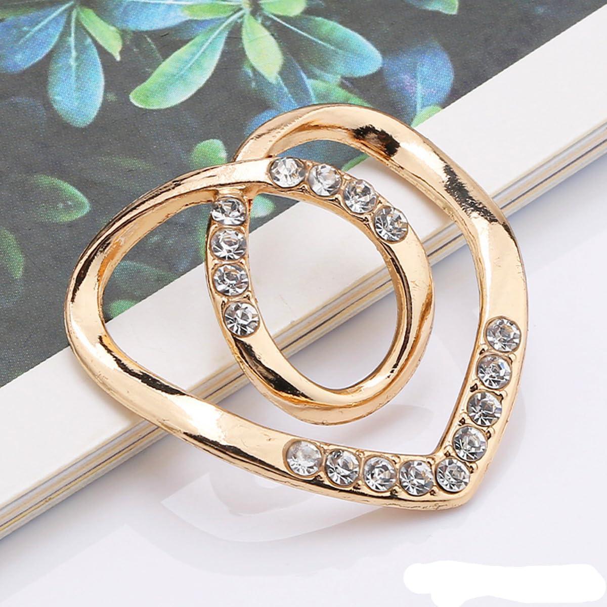 6 Clips de Bufanda de Metal MULTILUX con Rhinestone - Accesorios