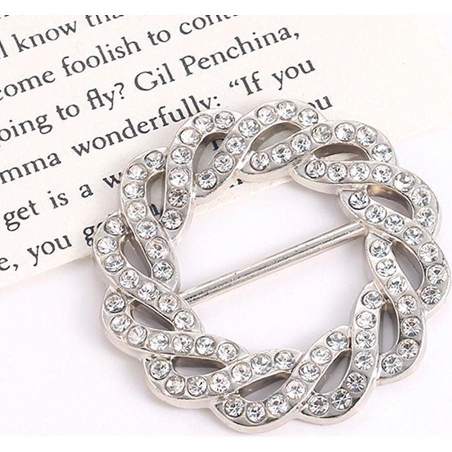 6 Clips de Bufanda de Metal MULTILUX con Rhinestone - Accesorios