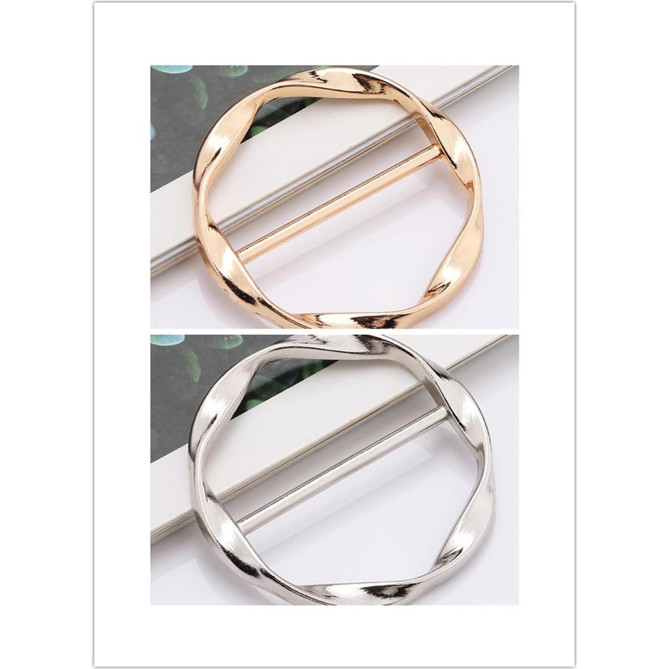 6 Clips de Bufanda de Metal MULTILUX con Rhinestone - Accesorios