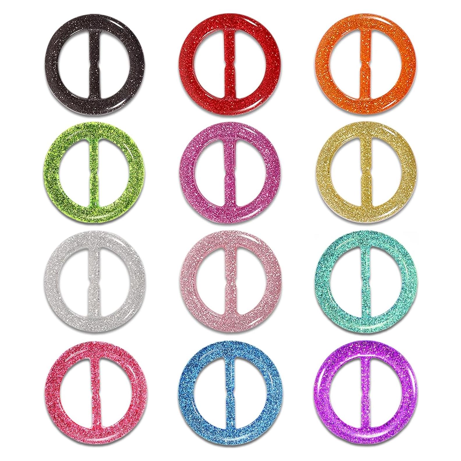 12 Clips de Anillo de Bufanda de Resina para Mujeres - Yasowdkel