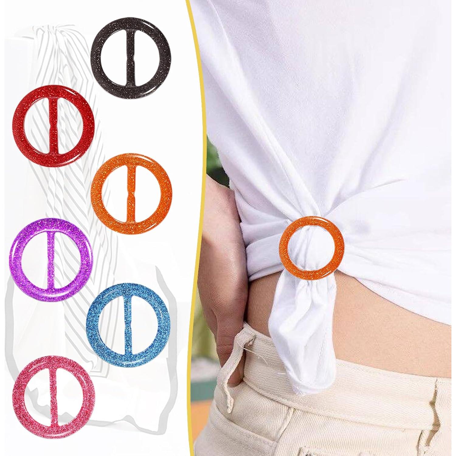 12 Clips de Anillo de Bufanda de Resina para Mujeres - Yasowdkel