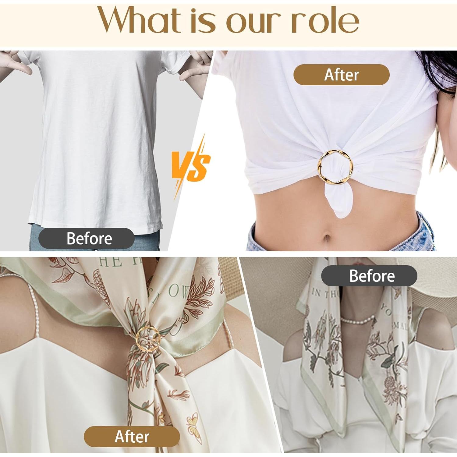 10 Clips de Bufanda y Camiseta ZIOGAJINE para Mujeres