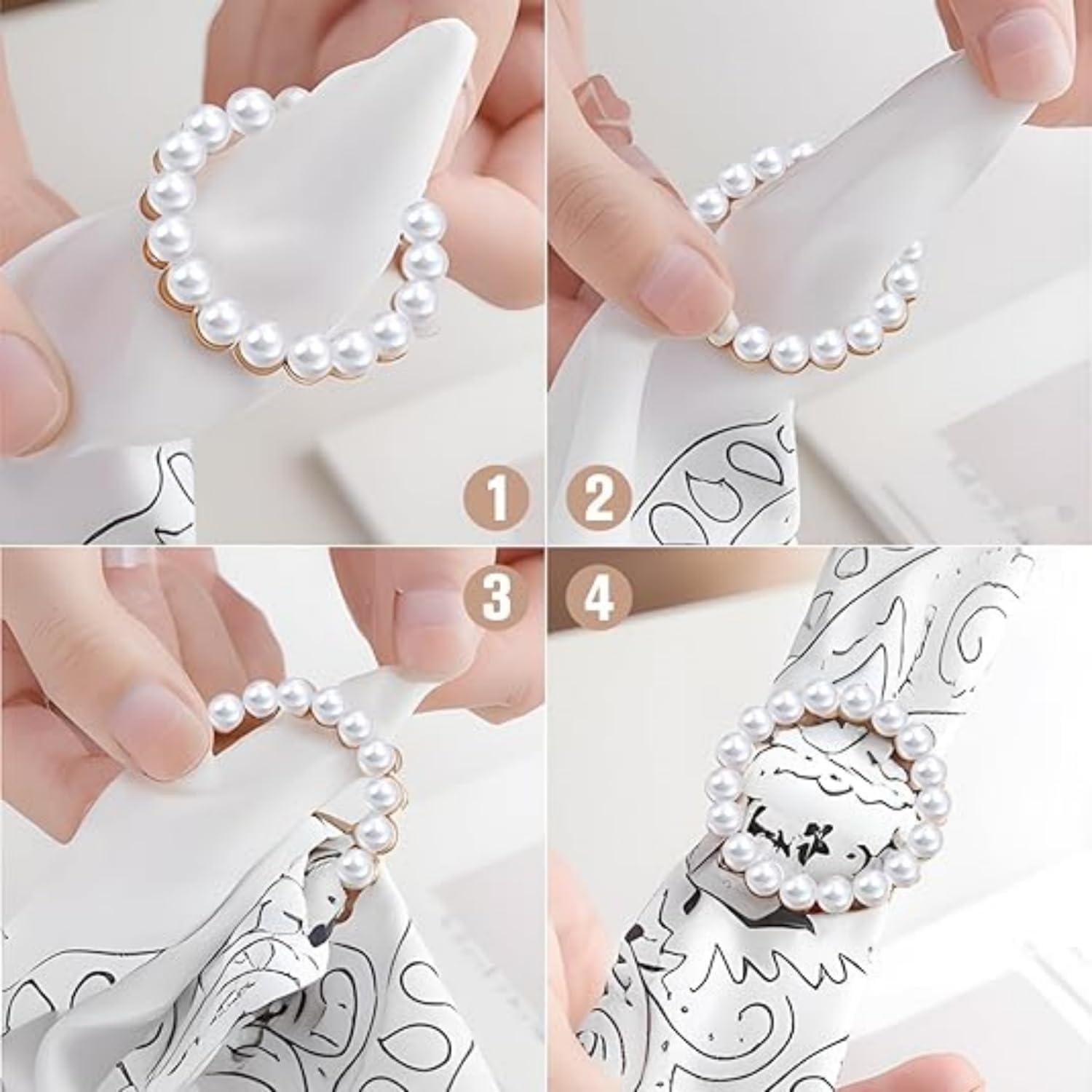 Set de 4 Anillos y Deslizadores de Bufanda Metal WORUYANG