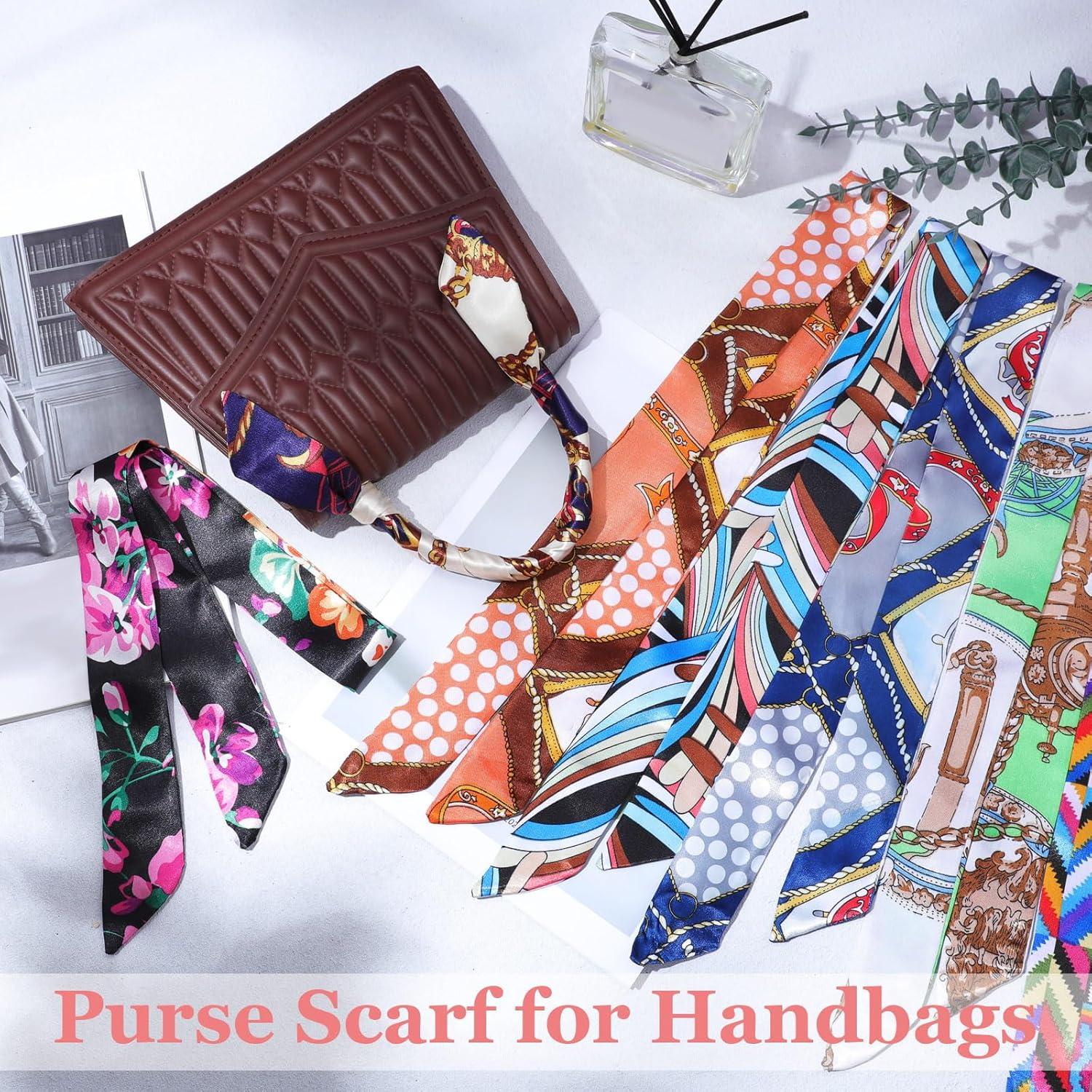 Bufanda delgada para mujeres - 60 piezas de satén 85x4 cm