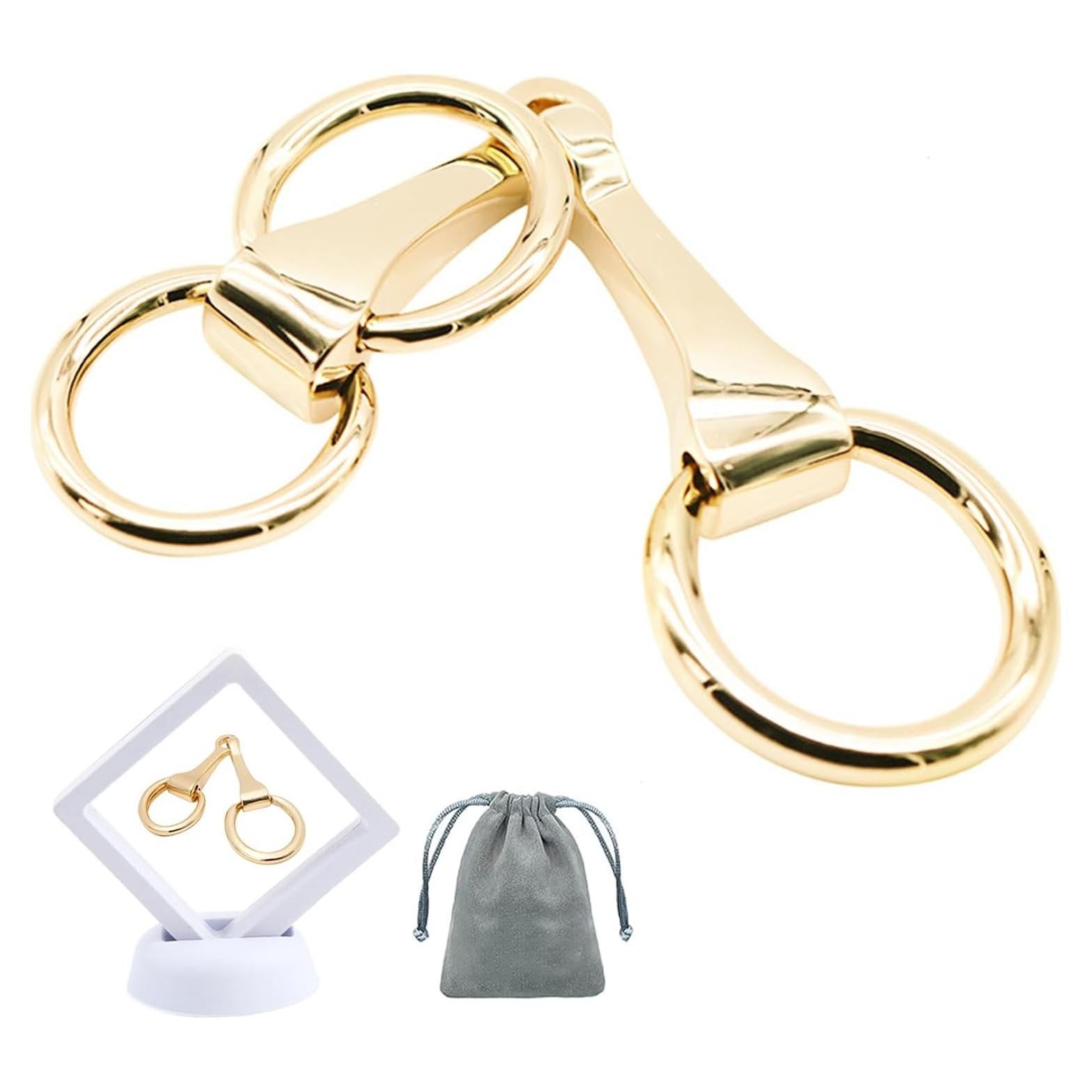 Anillo de Bufanda Horsebit WULI PEACH de Acero Inoxidable