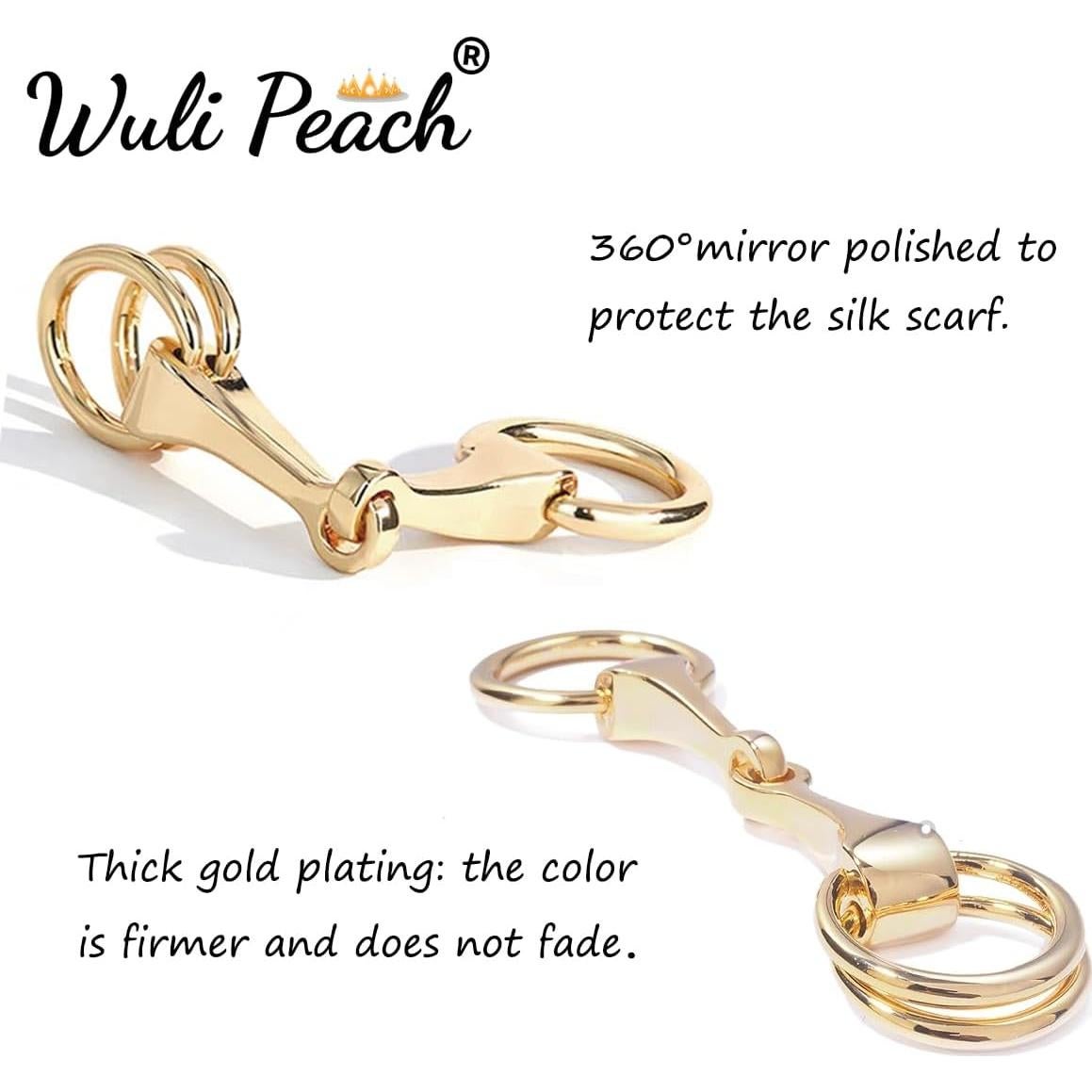 Anillo de Bufanda Horsebit WULI PEACH de Acero Inoxidable