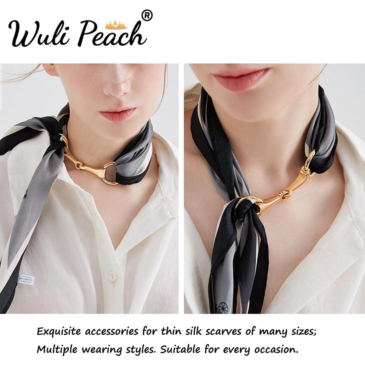 Anillo de Bufanda Horsebit WULI PEACH de Acero Inoxidable