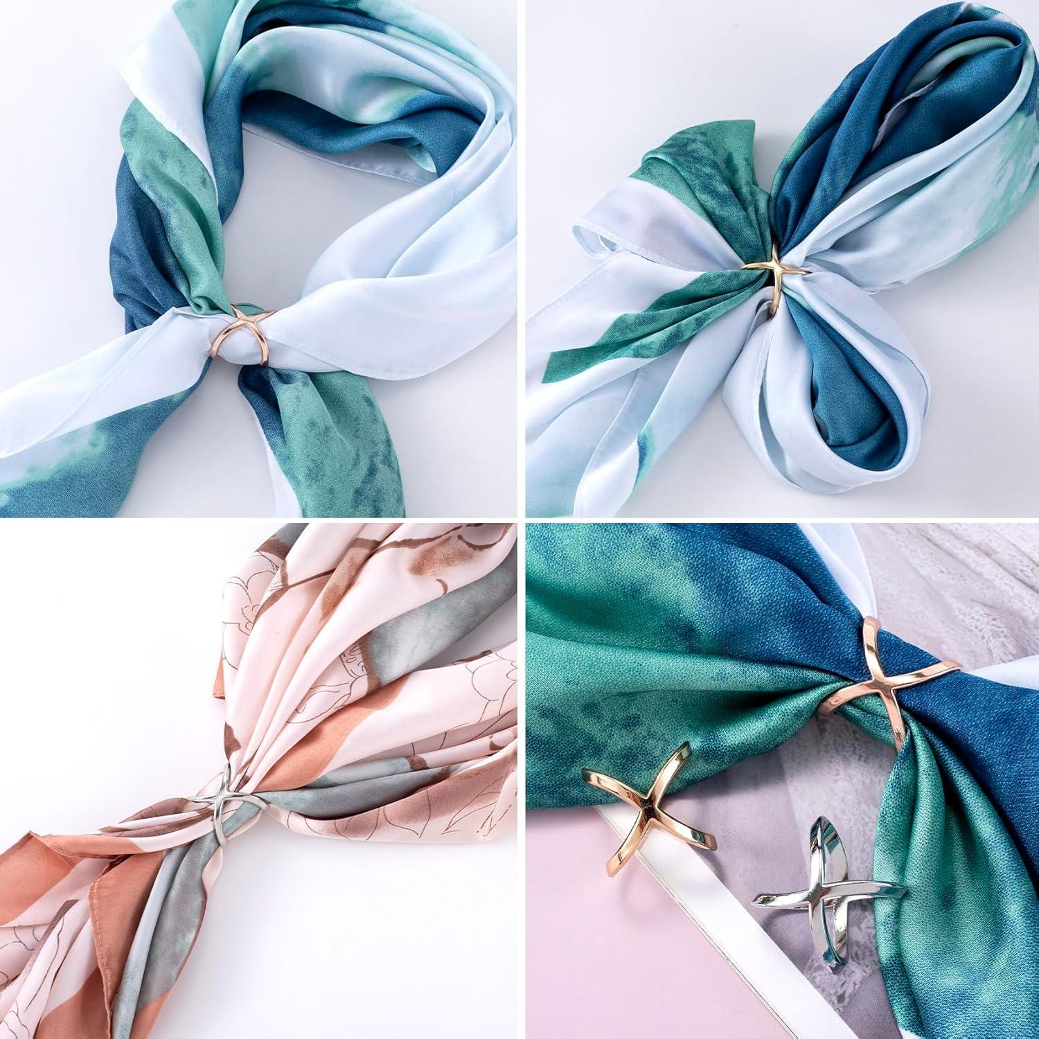 Anillos de Bufanda Joez Clips de Bufanda en Oro, Plata y Rosa